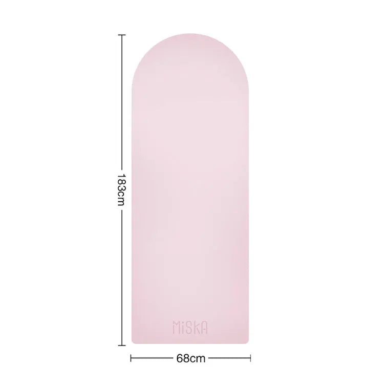 Customization Eco Rubber Pu Yoga Mat Home Yoga Gym Fitness Accessories Oval Yoga Mat Light Pink 4.5mm Tidesmit