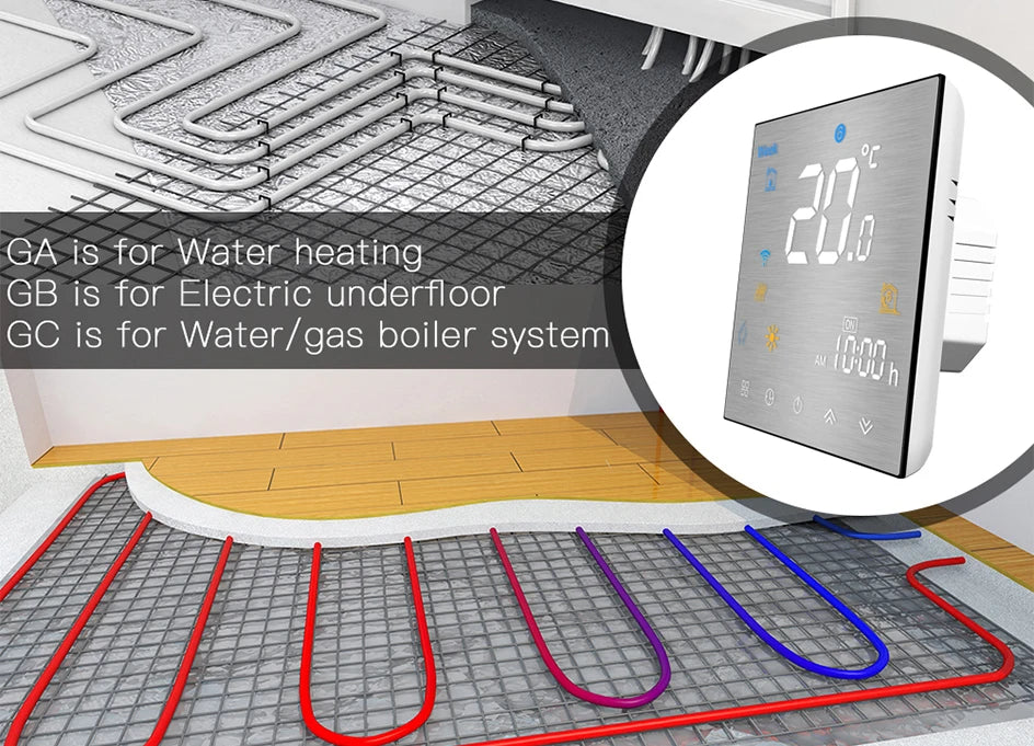 Tuya WiFi Smart Thermostat Temperature Controller for Water Electric floor Heating Water/Gas Boiler Works with Alexa Google Home