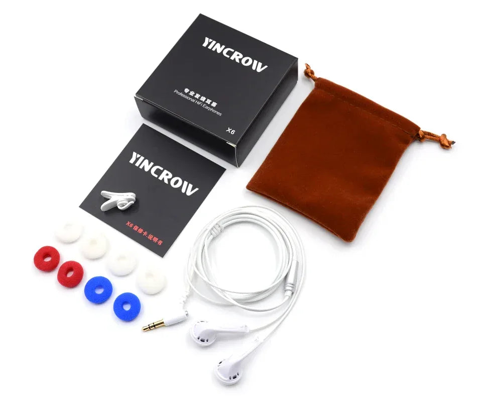 Wired HiFi Earbuds with Mic – Tidesmit Flat Head In-Ear Headphones Tidesmit