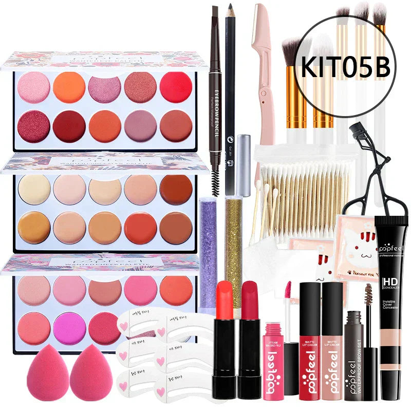 20 Styles New Arrival 20 Different Styles POPFEEL ALL in ONE Full Professional Makeup Kit for Girl ALIBABA KIT05B Tidesmit