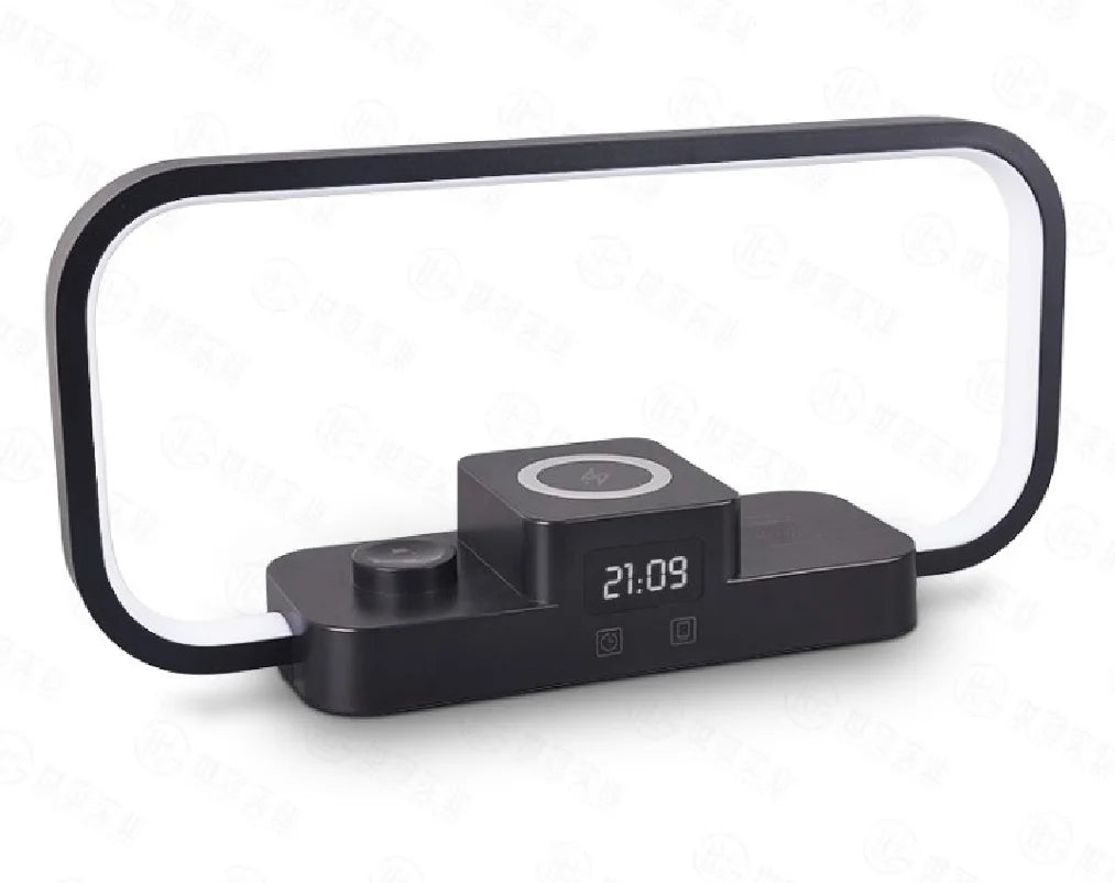 Fast Charging Stand Travel Essentials Iphone Table Lamp 3-in-1 Magnetic Wireless Charger With Led Lamp Alarm Clock for Bedroom Tidesmit