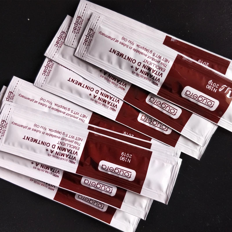 Fougera Vitamin A&D Ointment for tattoo aftercare and skin healing, anti-scar repair cream for PMU eyebrow and lip care.