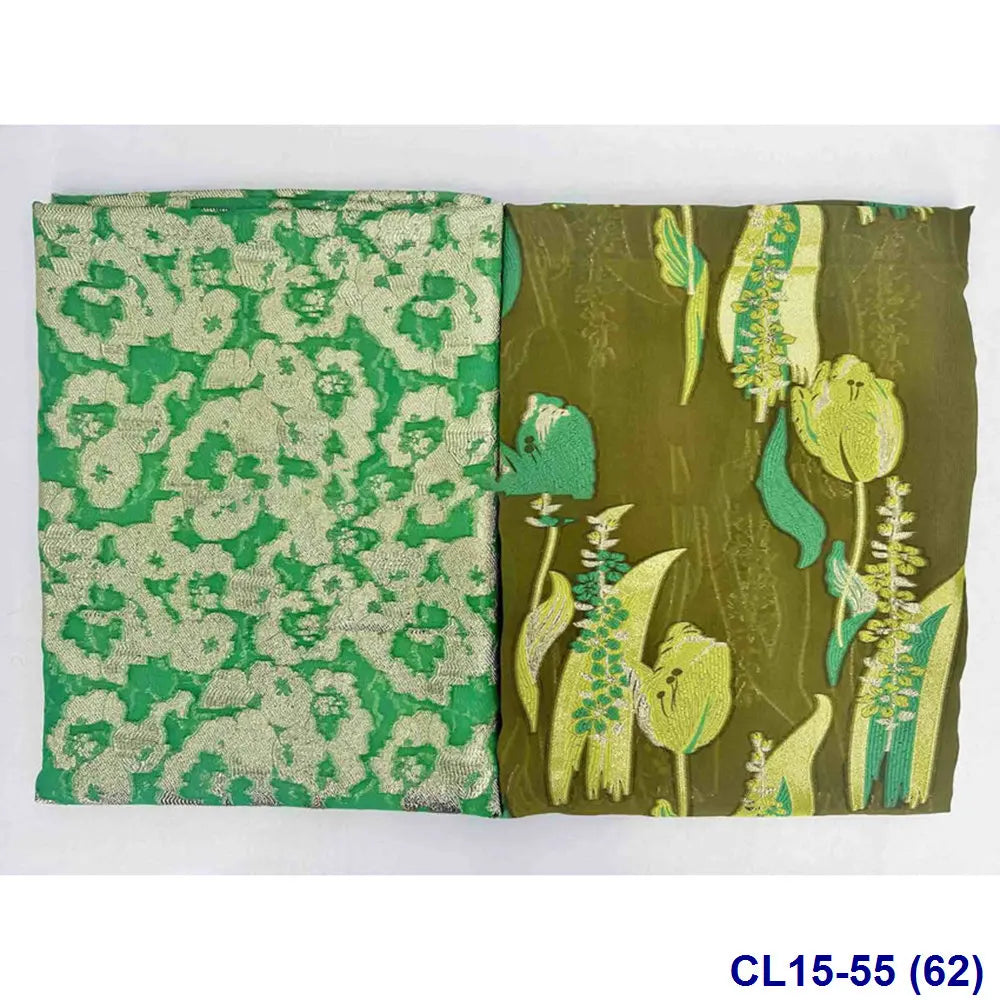 Lisami RTS Luxury Silk Fabric Elegant Multi-Color 3D Metallic Handcut for Dresses Weddings and Curtains