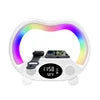 Power bank charger-Online Best Gadgets Multifunction Musical Light RGB Alarm Clock 10W Output Power Wireless Speakers with Lamp TYPE-C White Tidesmit