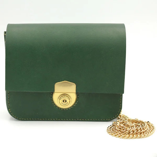 CHOU Shanghai Premium Lady Women Genuine Leather Single Strap Shoulder Bag Fashion Metal Lock Handbag Custom Printed Logo