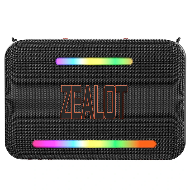 120W Zealot S95 for Bluetooth Speaker with RGB LED Lighting High Power Party Audio Device Black My Store