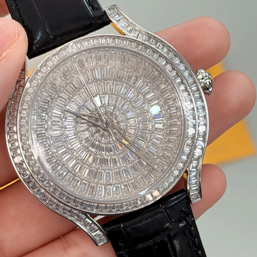 High Quality Vvs Moissanite diamond Watch Tourbillon Automatic Mechanical Moissanite Watch for Men Luxury Iced Out diamond Vvs1