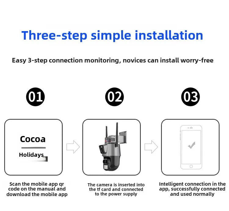 ICSEE P11 8mp 4K wireless wifi camera home security HD network monitor video outdoor dual lens waterproof 6MP 3K ip ptz camera Tidesmit