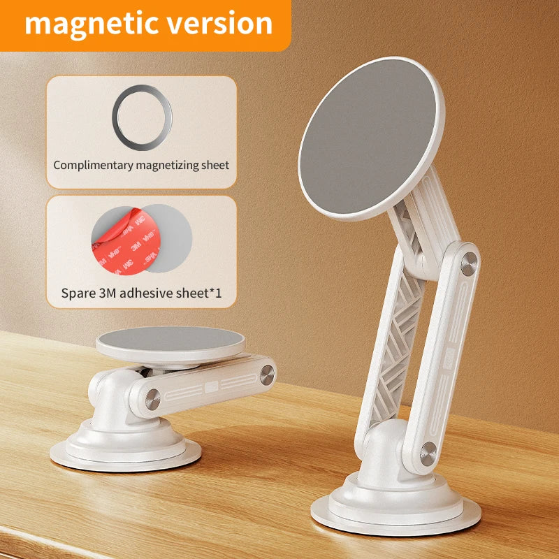 Feixiang X90 Ultra-Thin 7cm Foldable Magnetic Phone Mount - 360° Adjustable for Bathroom Vanity, ABS+Steel with 3M Adhesive Magnetic Edition Tidesmit