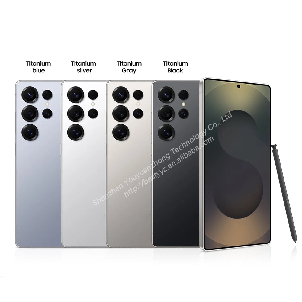 Tidesmit S25 Ultra 5G smartphone with 6.9 inch display, 12GB RAM, 512GB storage, and S-Pen in sleek retail design.