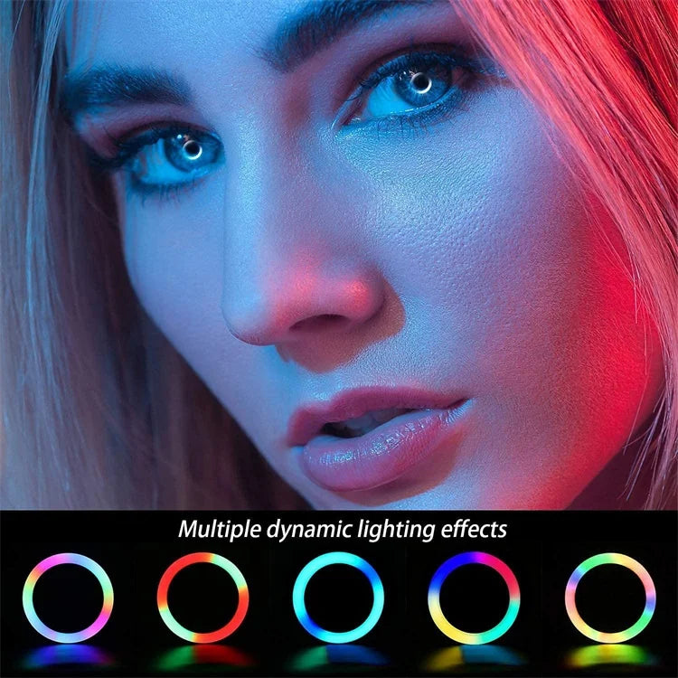16 /6 /10 /12Inch Led 26 Color Rgb Ring Light for Mobile Camera Tidesmit