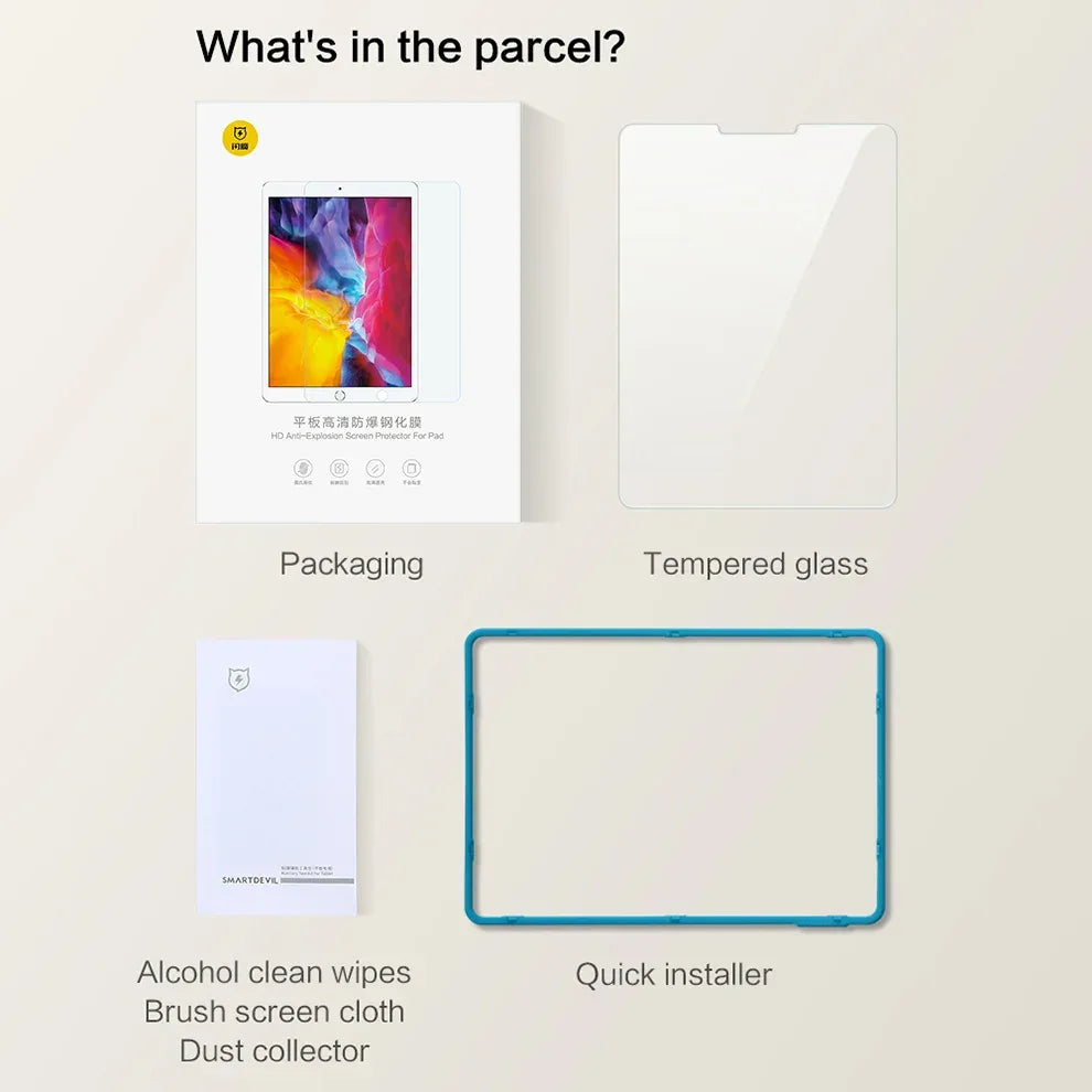 iPad Pro Screen Protector: 9H Tempered Glass Anti-Scratch Shield Tidesmit