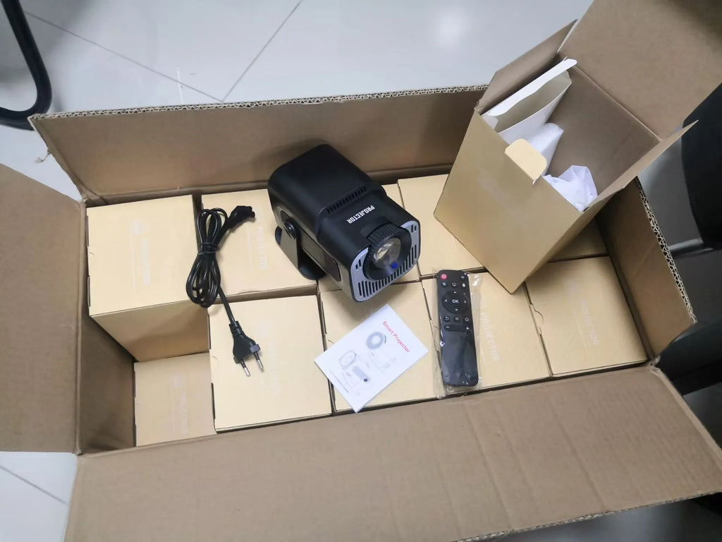 HY320 Mini Projector Android LCD 720P Projector Game Home Theater 100-300ANSI Lumen HY320Mini 4K Screen Mirror Portable Projetor Black Tidesmit