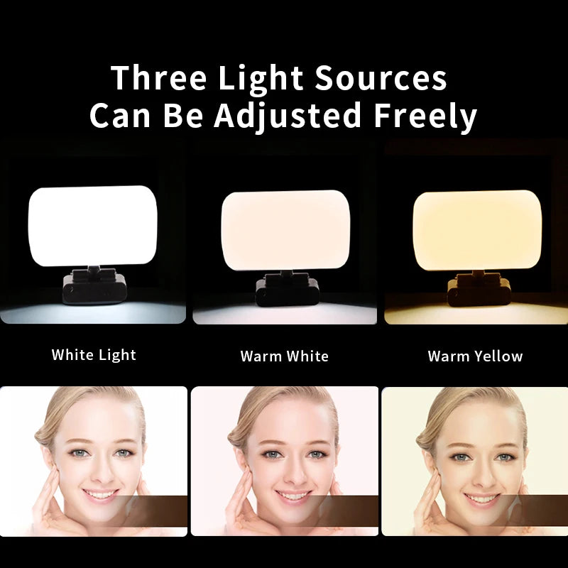Video Conference Ring Light with Clip - Adjustable LED Lighting Tidesmit