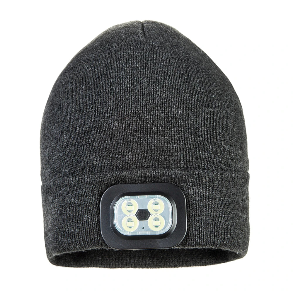 AC Bluetooth Winter Music Beanie Hat with LED Light Rechargeable Hands Free Wireless Smart Hat Headphone Tidesmit
