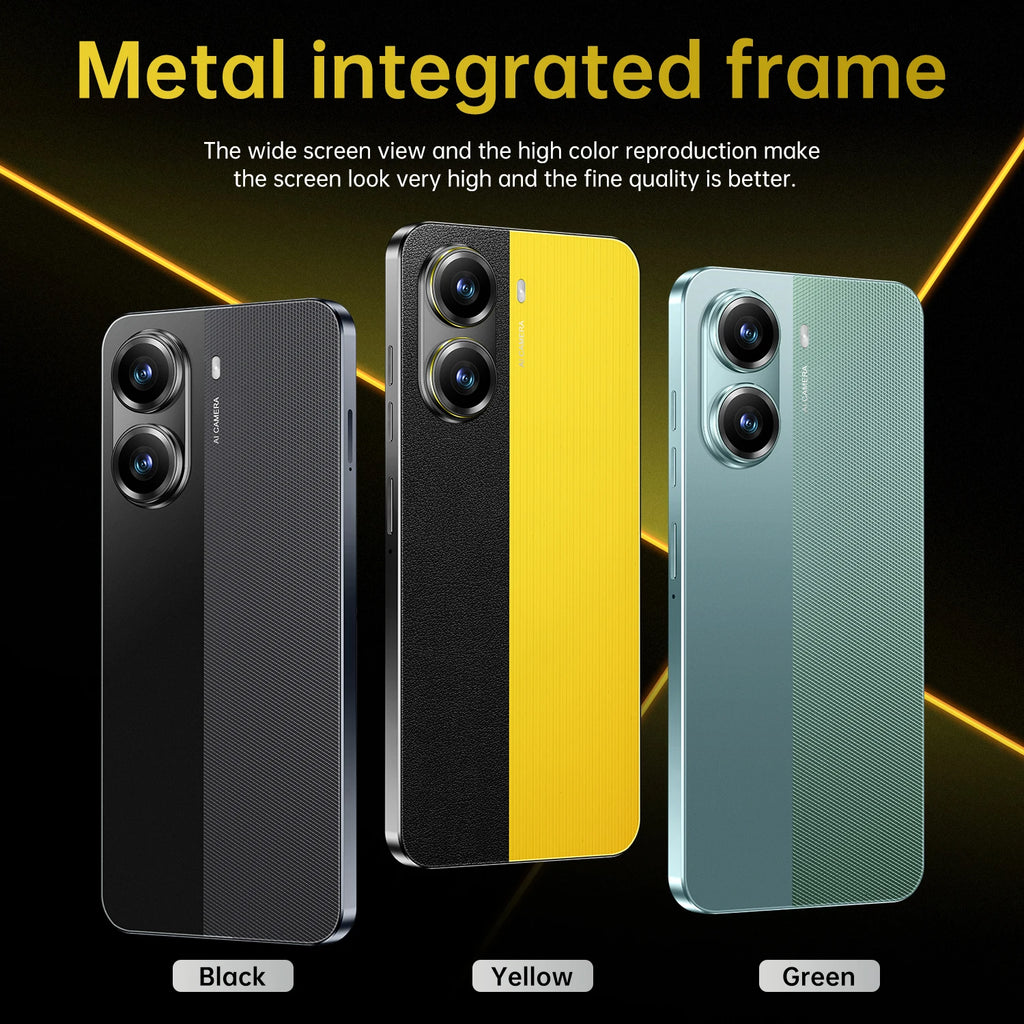 Tidesmit 2026 X7 Pro 5G smartphone with 108MP camera, 144Hz AMOLED display, and dual SIM fingerprint unlock.