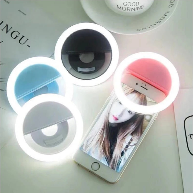 Clip on 36 Led 3 Dimmable Modes Rechargeable Mini LED Custom Camera Lights Selfie Light Phone Ring Light Selfie Tidesmit