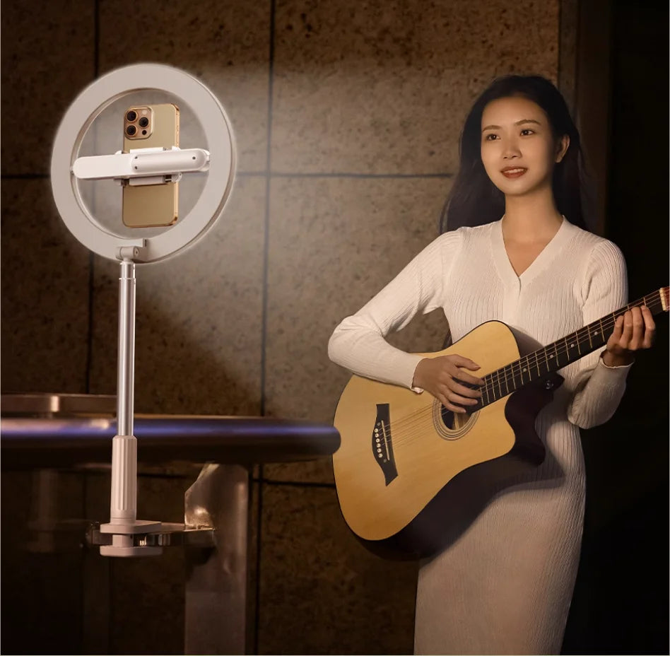 Professional LED Ring Light for Mobile Phone Beauty Selfie Video Recording for Live Broadcast TikTok-Mobile Phone Stand Lighting Tidesmit