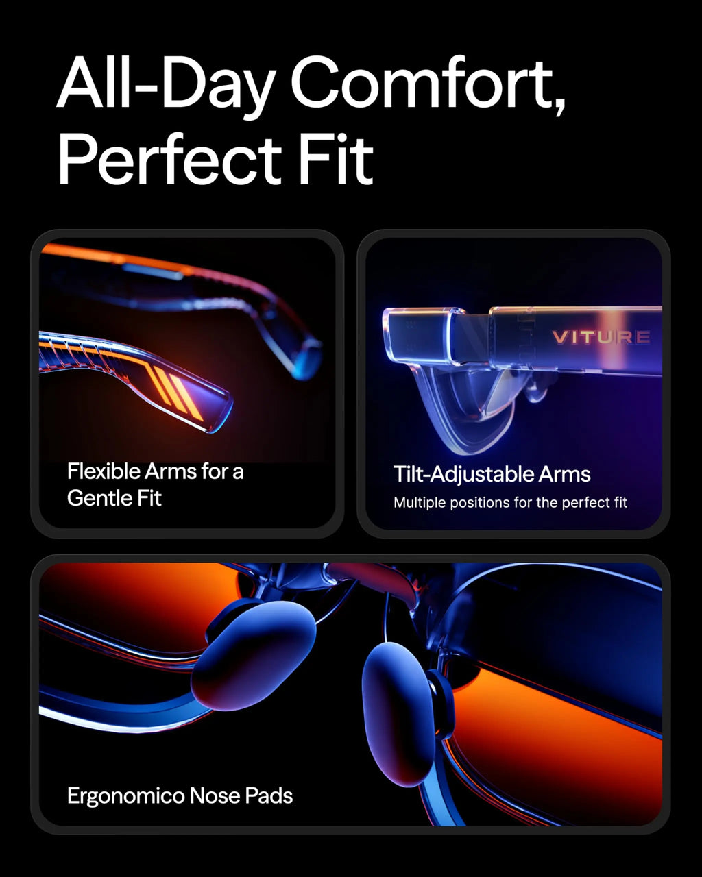 VITURE Luma XR Glasses 1200p Ultra Sharp Display, 1000 Nits, 50° FOV, Dimming Adjustments