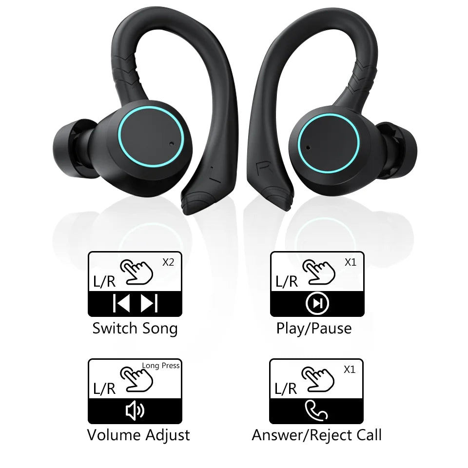 Electronics IPX7 Ecouteur San Fil Hifi Bass Sports Earphones Headphones TWS Wireless Earbuds Audifonos Fone De Ouvido Bluetooth Tidesmit