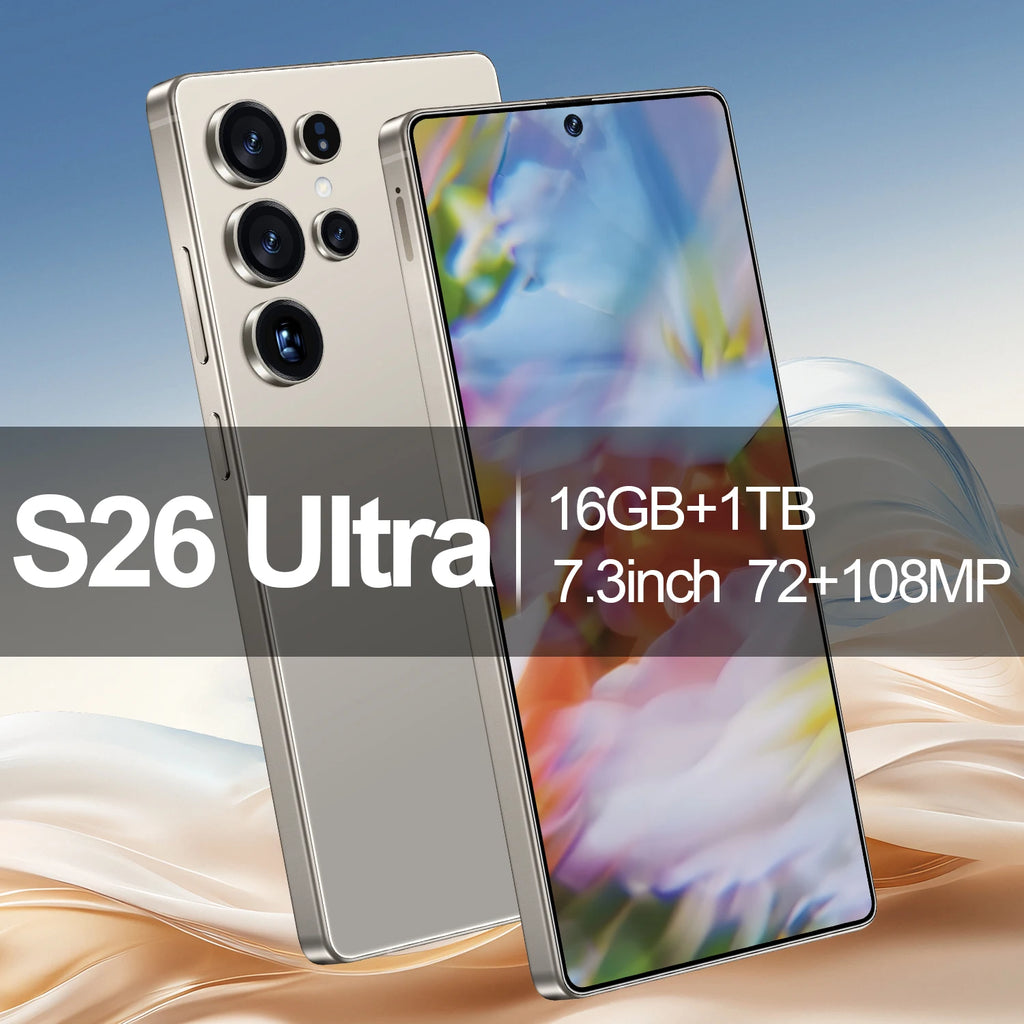 Close-up of S26 Ultra smartphone showing premium frame build, side buttons, and charging port details.