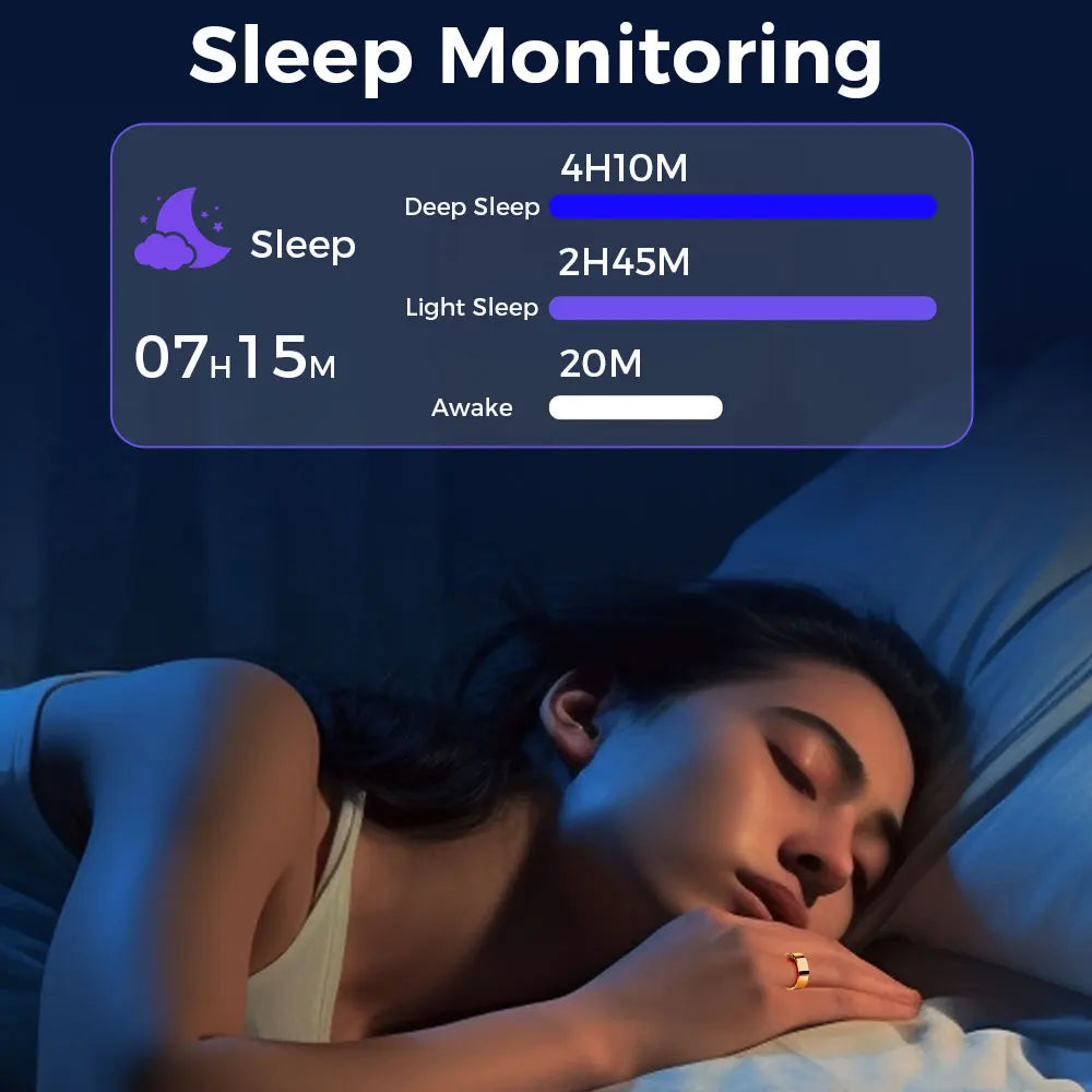 VALDUS VR11 Men Women Sleep Heart Rate Monitor Fitness Tracker Health Smart Ring Tidesmit