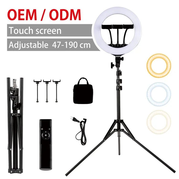 Super Brightness 21 22 Inch Dimmable Makeup Fill Lamp Live Stream Selfie Led Ring Light for Phone Youtube TikTok Video Tidesmit