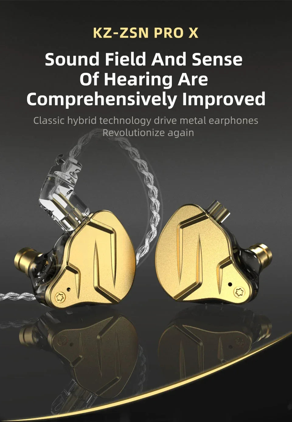 Wired In-Ear Monitors with Mic - Hybrid HiFi Bass Audio | Tidesmit Tidesmit
