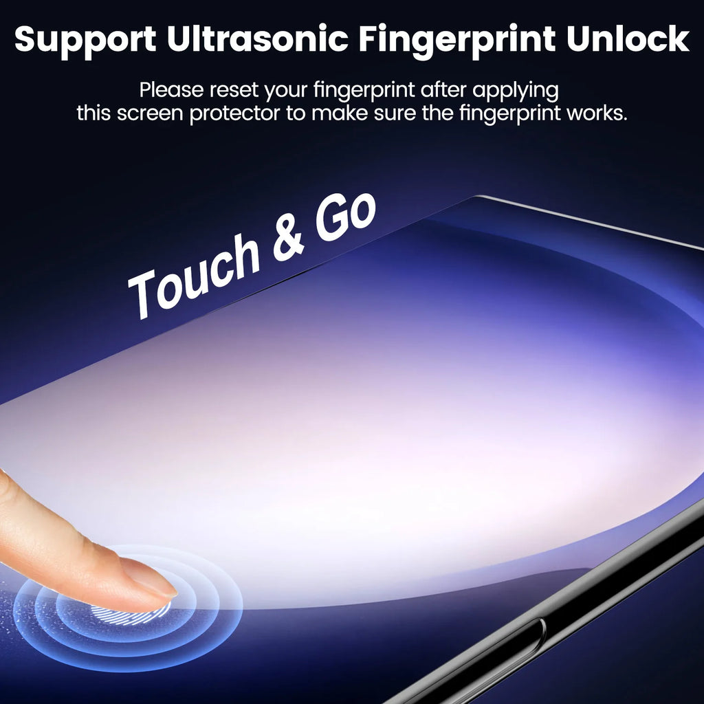 24u/S23/22/21+ Curved Surface HD Clear Ceramic Soft Film Screen Protector Pull-Free Cabin Anti-Fingerprint Anti-Scratch for Tidesmit