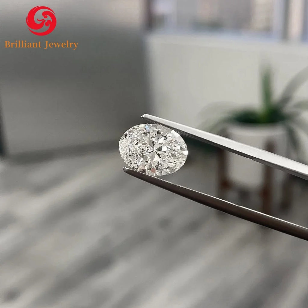 IGI GIA Certificate Oval 0.5ct 1ct 1.5ct 2ct 3ct 4ct 5ct 6ct Wholesale Lab Created Diamond HPHT CVD Lab Grown Diamond