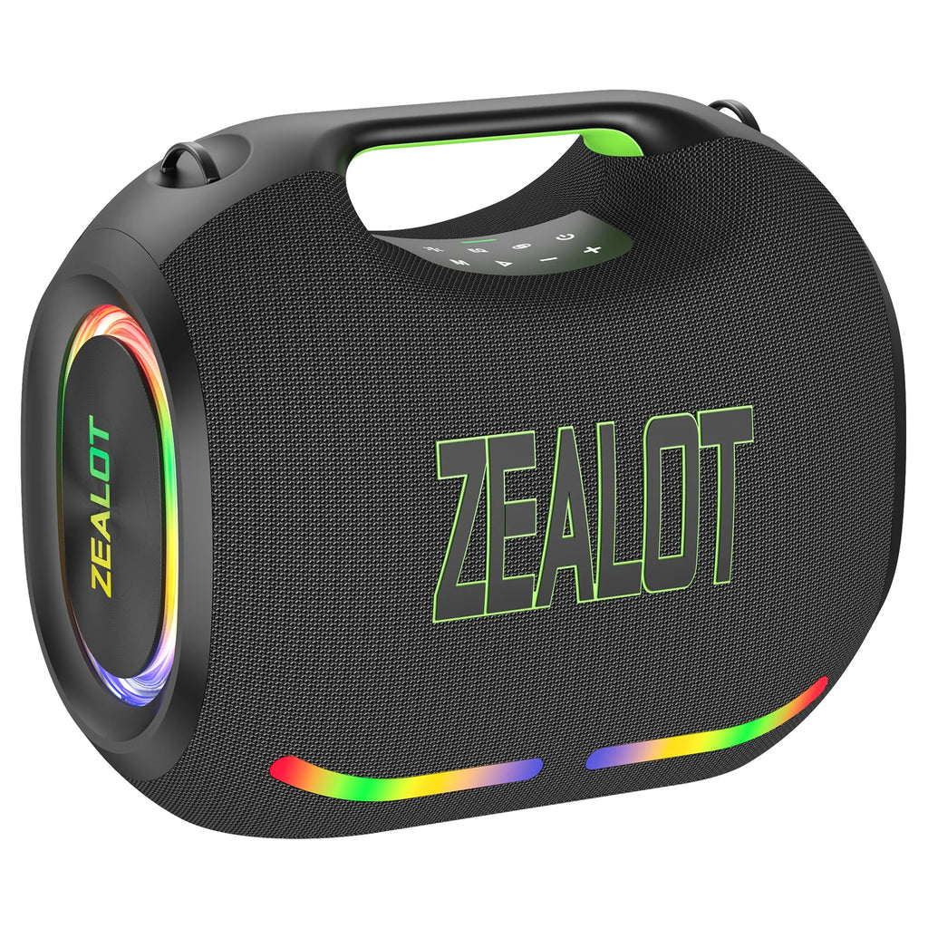 ZEALOT ZE21 250W Portable Speaker IPX7 Waterproof Outdoor Speaker Party Subwoofer Exlarge All-Round Bass RGB/TWS/TF/AUX/EQ My Store