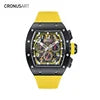 2025 New Luxury Automatic Mechanical Watch for Men - With Transparent Movement and Rubber Strap - Original Watches
