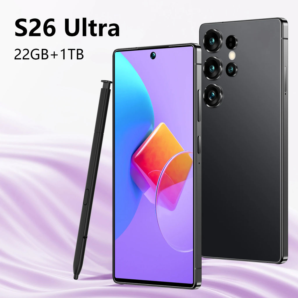 S26 Ultra 5G Smartphone, 22GB RAM, 1TB Storage, 7.3 Inch Screen Tidesmit
