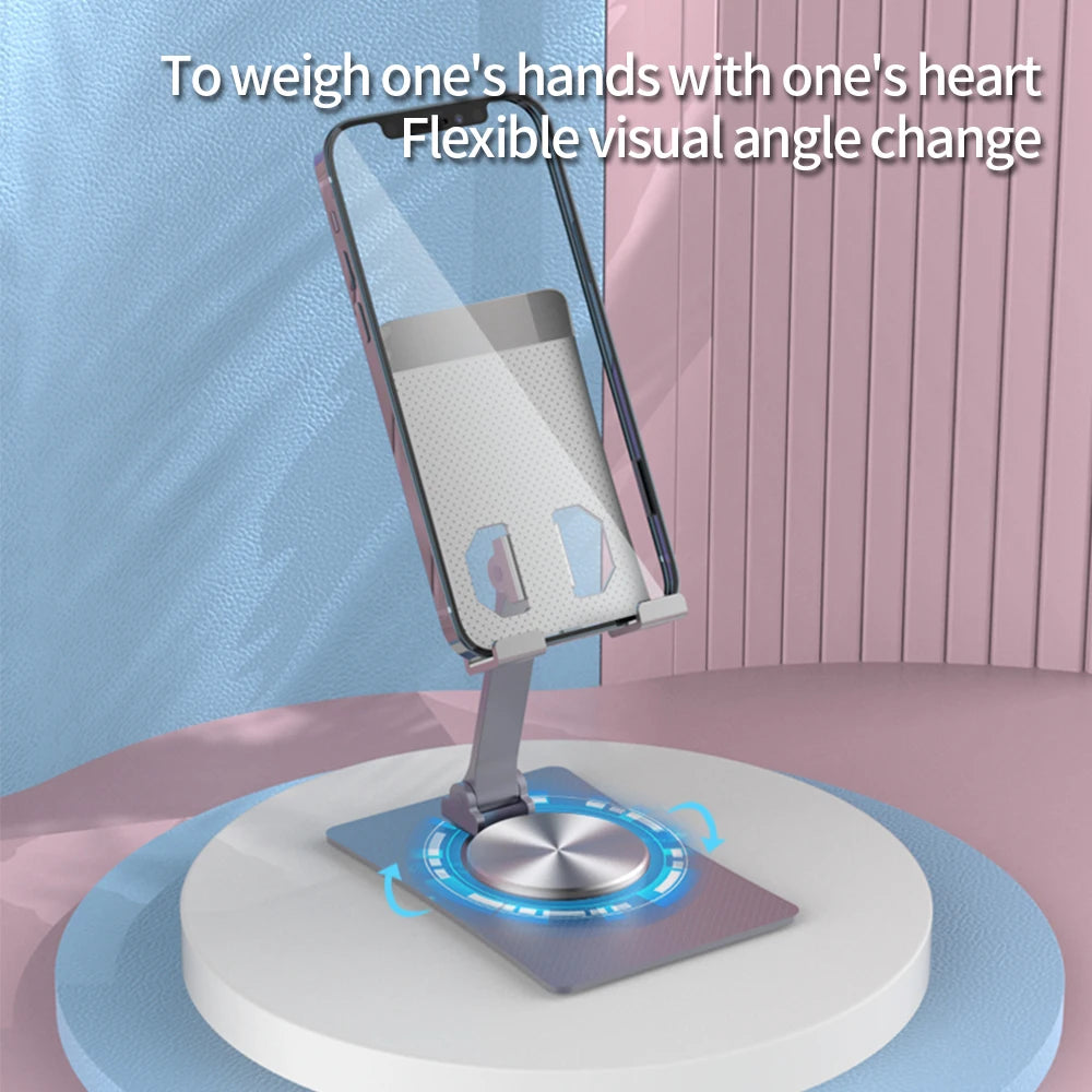 Trending Products Universal Desktop Foldable Phone Aluminum Mobile Phone Holder Portable Rotating Desktop Metal Phone Stand Tidesmit