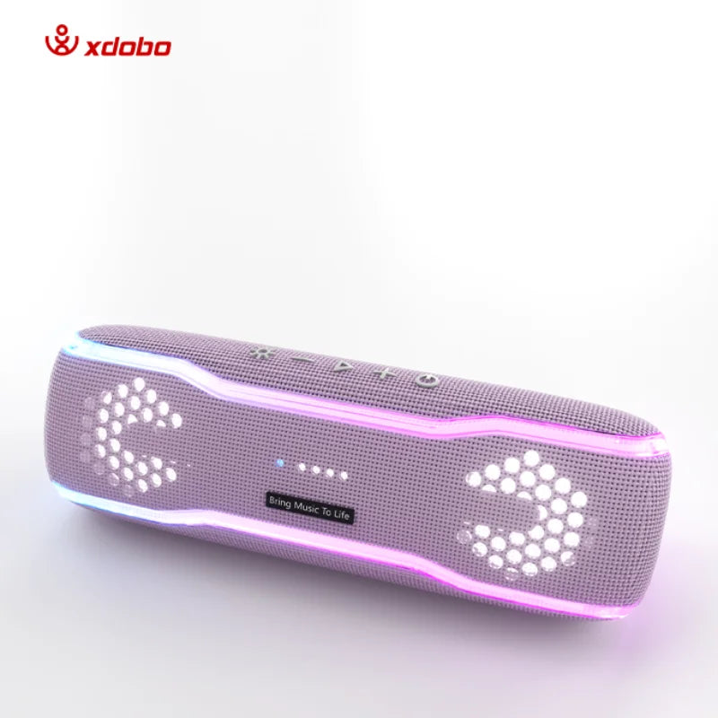 Xdobo Mini Blue Tooth 30 w Waterproof Ipx 7 Bt 5.3 Wireless Speaker with Rgb Light Pink plastic My Store