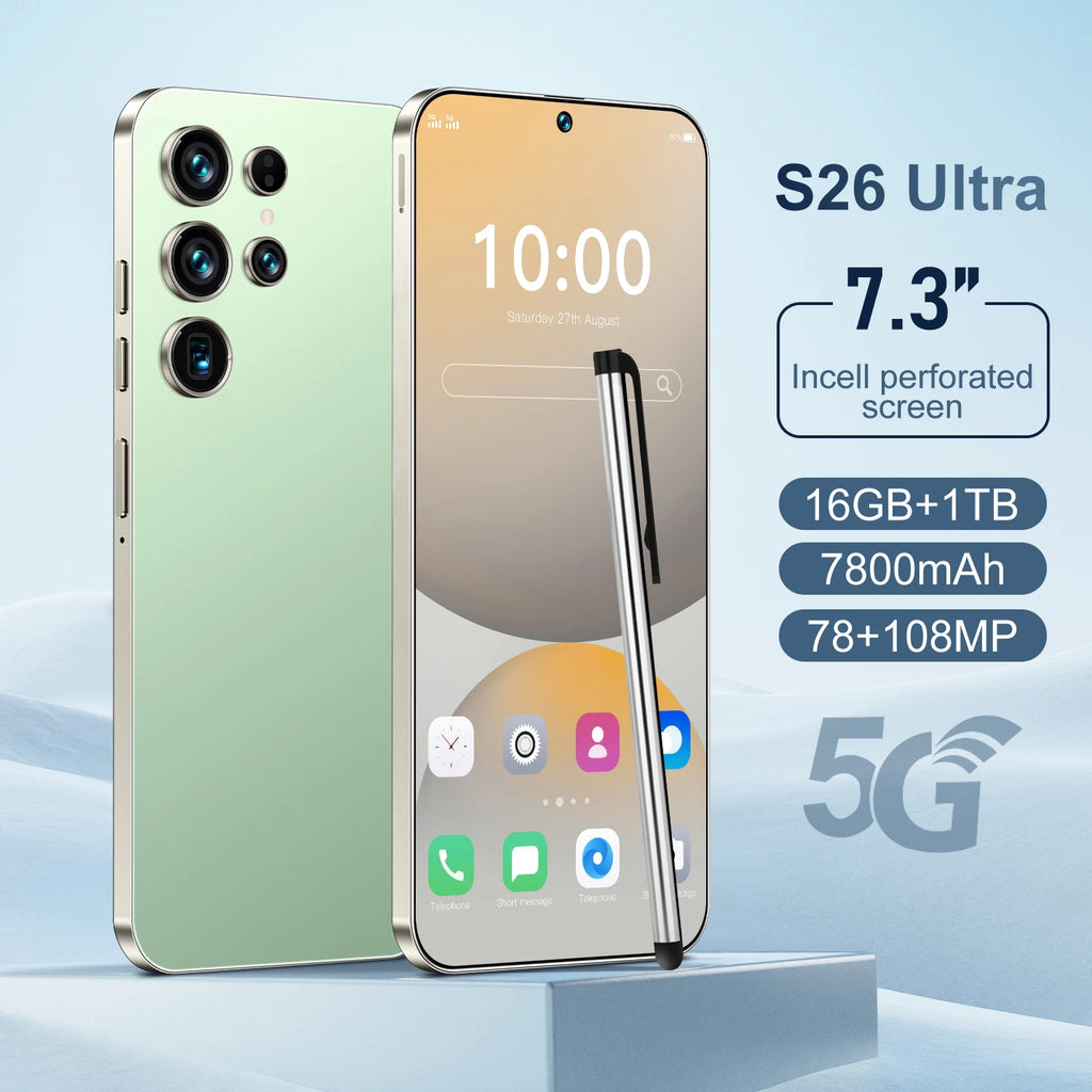 5G Smartphone 16GB RAM 1TB Storage - 7.3-inch HD Display Unlocked Tidesmit