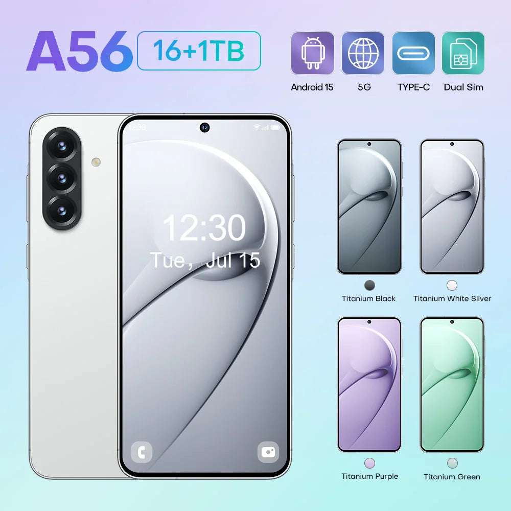 A56 5G Smartphone, 16GB RAM, 1TB Storage, Dual SIM - Tidesmit Tidesmit