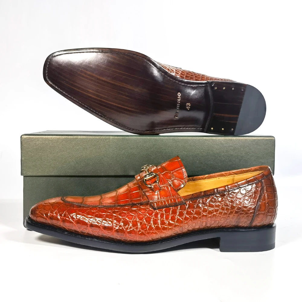 Goodyear Handmade Custom Pure crocodile Leather Loafers Luxury Party Wear Loafers Men Slip-on Office Big Size Men's Dress Shoes