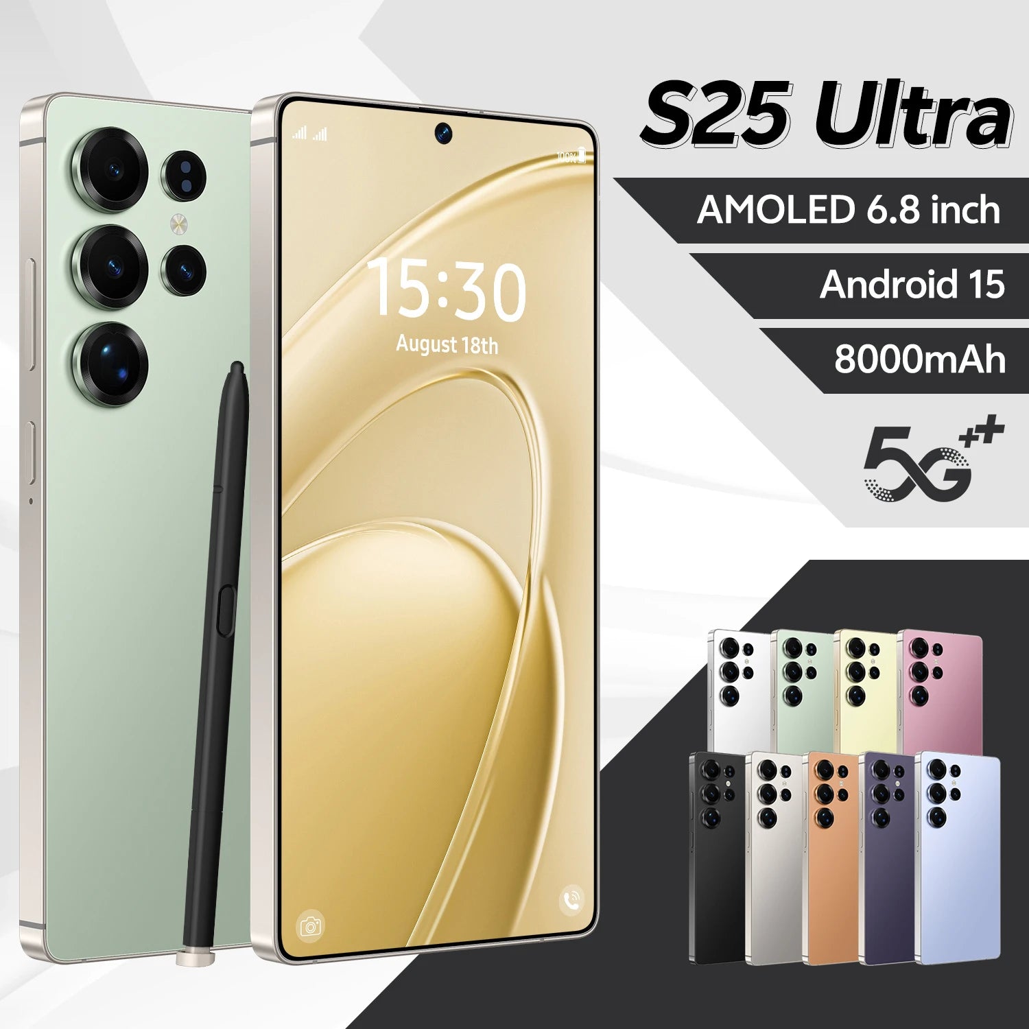 S25 Ultra 5G Smartphone, 16GB RAM, 1TB Storage, Android 15 - Tidesmit Green 16g 1TB Tidesmit