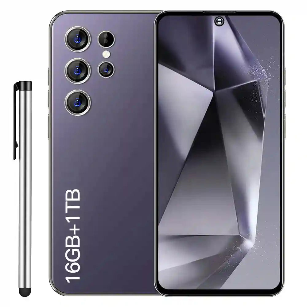 Smartphone S25 Ultra 16GB 1TB 7.3-inch AMOLED Android Phone Purple 16g 1TB Tidesmit