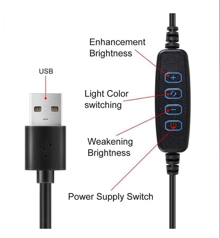 LED Ring Light with Stand 12-Inch | Adjustable Content Creation Lighting Tidesmit