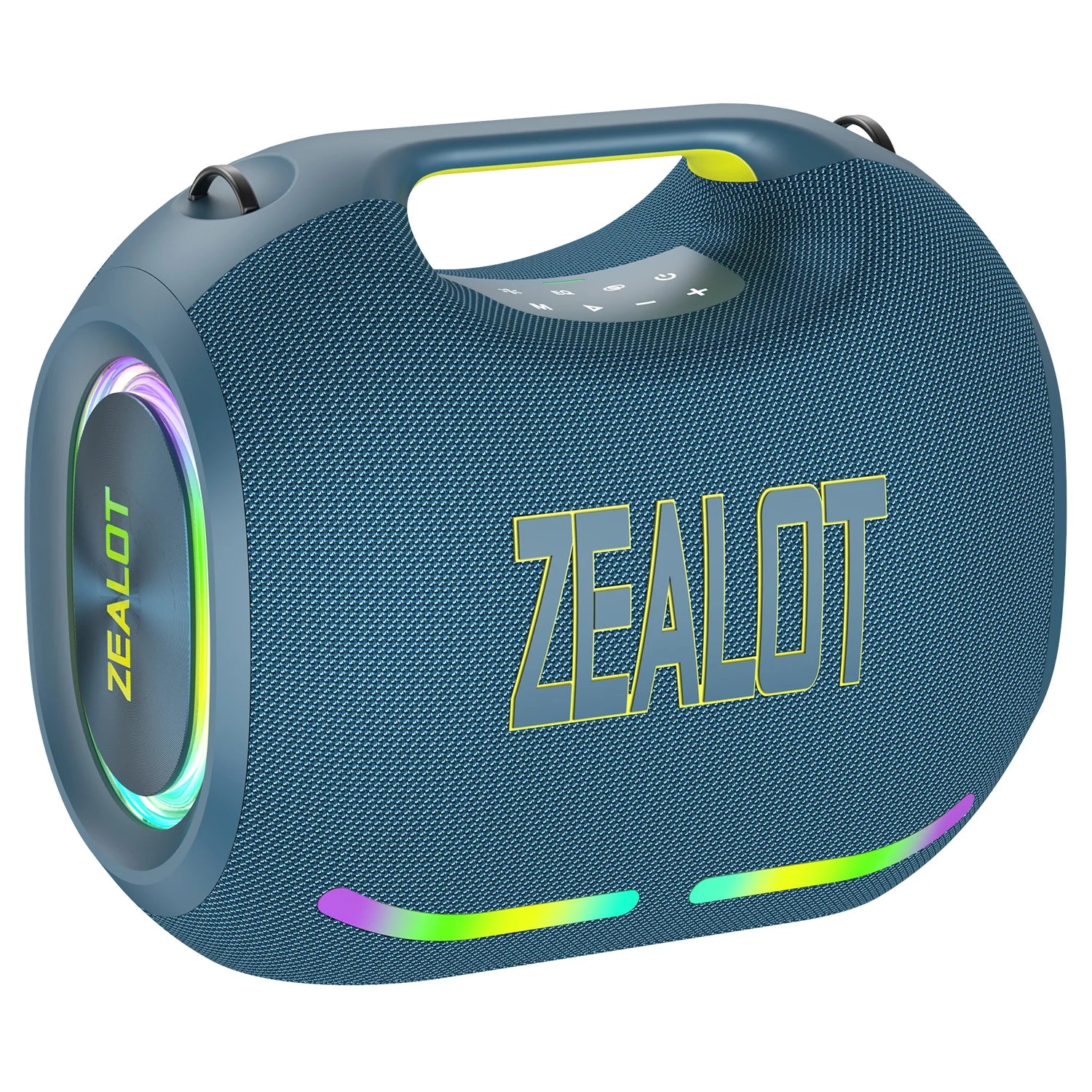 ZEALOT ZE21 250W Portable Speaker IPX7 Waterproof Outdoor Speaker Party Subwoofer Exlarge All-Round Bass RGB/TWS/TF/AUX/EQ Blue My Store