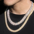 Wholesale Hip Hop Jewelry 8mm 10mm 12mm VVS Diamond Necklace Dropshipping Silver Iced Out Cuban Link Moissanite Chain