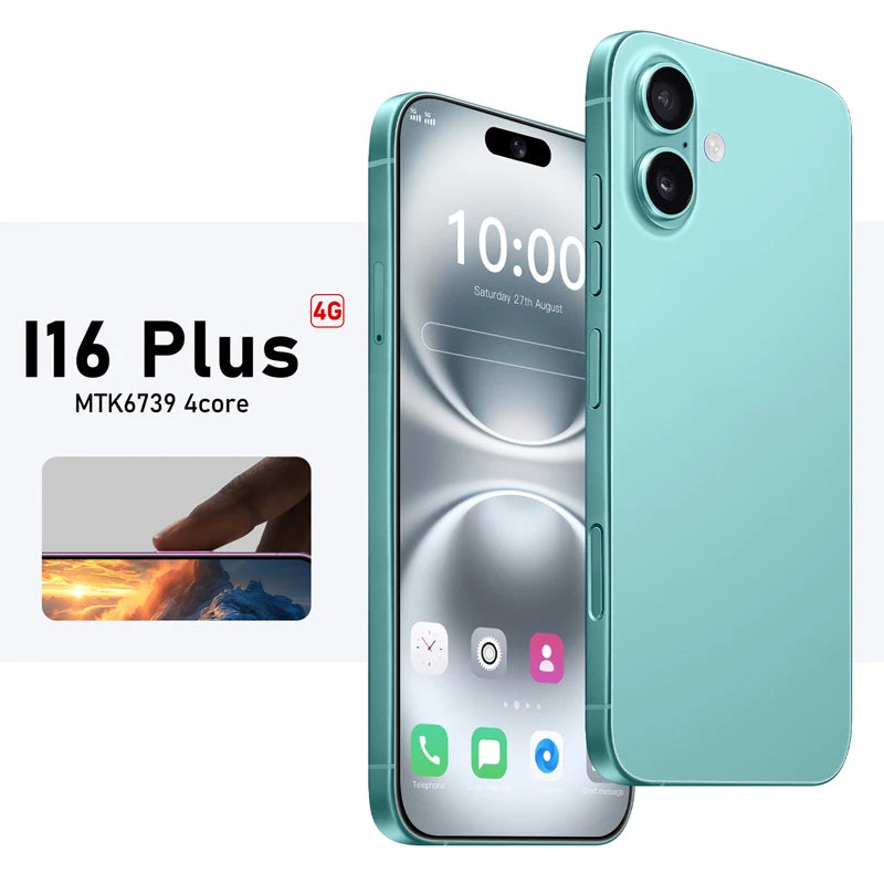 2025 New Android Low Price Unlocked I16 Plus Smart Phone Original Unlocked Celular Unlocked Mobile Phone Tidesmit