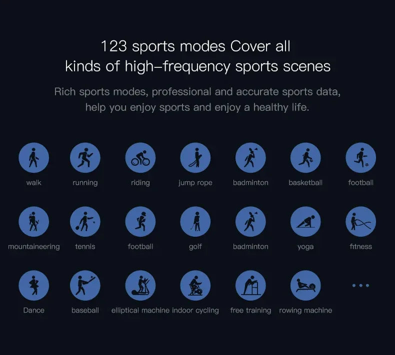 2.01 Waterproof Smart Watch for Men Women Fitness Tracker Sport Modes Heart Rate Monitor Calendar Activity Tracker for Android - Tidesmit