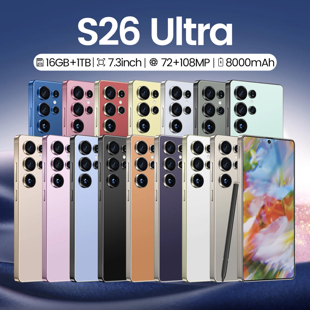S26 Ultra 5G smartphone with 7.3 inch 144Hz display and 108MP camera, product gallery view 6