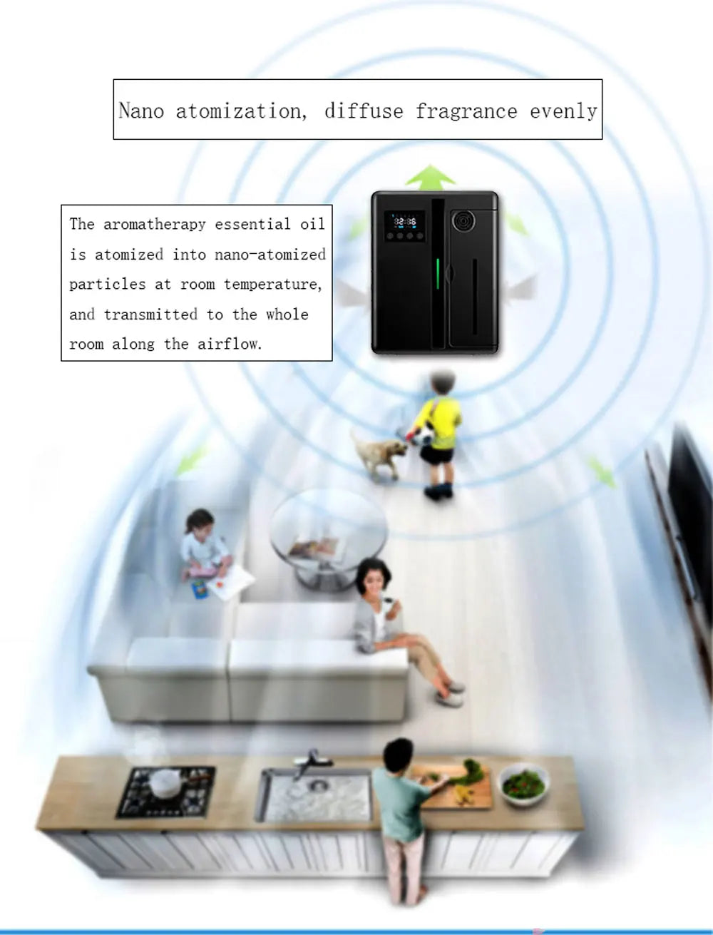 Wall Mounted Scent Air Machine For Home Waterless Essential Oil Diffuser Bluetooth Hotel Collection Diffuser For Room Spa Office