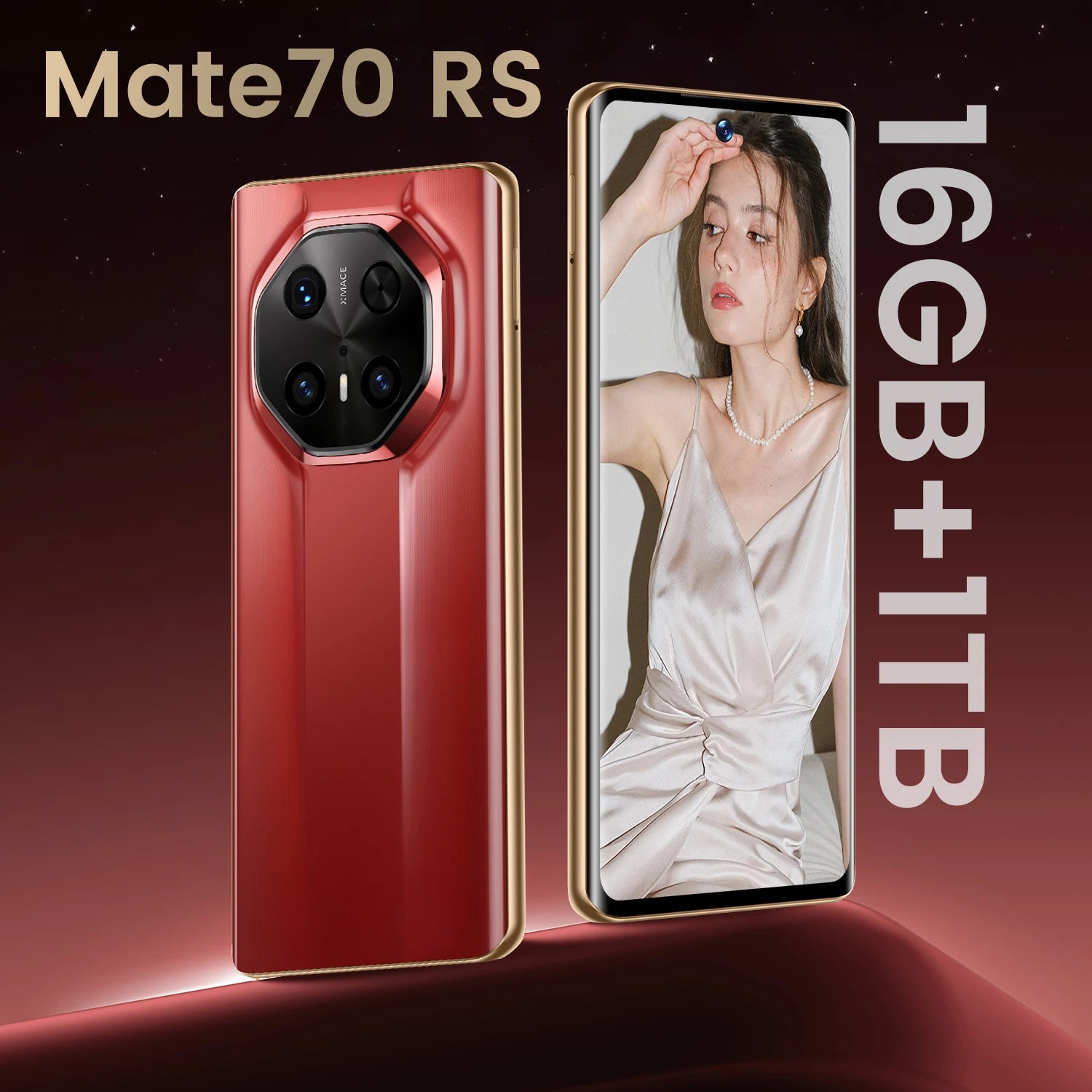 Brand New 5G for MT 70 RS Deca Core Smartphone 7.3 Inch 144Hz Curved Screen 16GB+1TB Memory 108MP Rear English Spanish Tidesmit