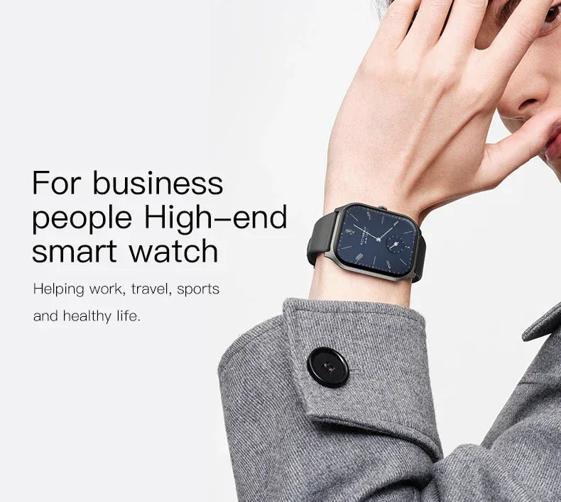 2.01 Waterproof Smart Watch for Men Women Fitness Tracker Sport Modes Heart Rate Monitor Calendar Activity Tracker for Android - Tidesmit