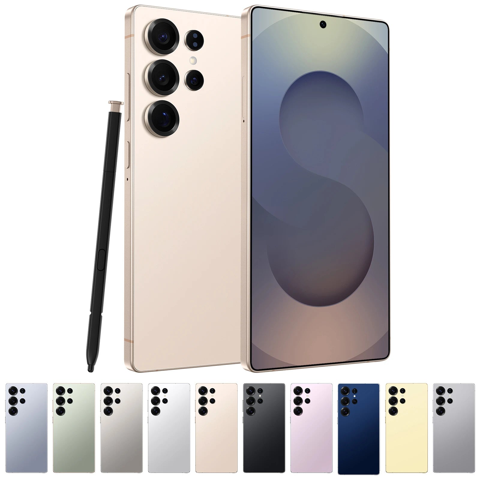 Hot Selling S25 ULTRA 16GB+1TGB 7.3 Inch Phone Original Full Display Android 14.0 Mobile Cell Smart Phone Gold 16g Tidesmit